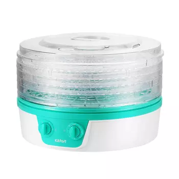 Сушилка для овощей и фруктов Kitfort КТ-1935-3 бело-бирюзовая