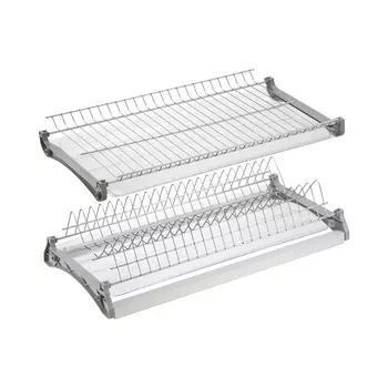 Сушилка для посуды двухуровневая 45 см нержавеющая сталь (VAR 450 SS)
