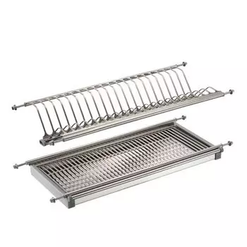 Сушилка для посуды двухуровневая 60 см нержавеющая сталь (LE 600)