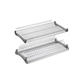 Сушилка для посуды двухуровневая 80 см хром (VAR 800)
