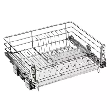 Сушилка для посуды выкатная с доводчиком 60 см хром (SND-03-600)