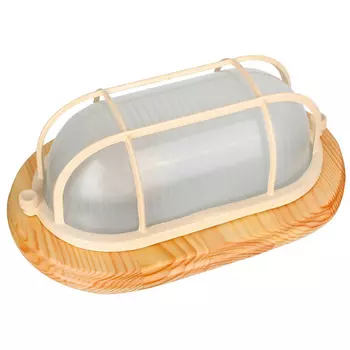 Светильник накладной Camelion 1401D Е27 60 Вт IP54 клен с решеткой (НБО 04-60-012)