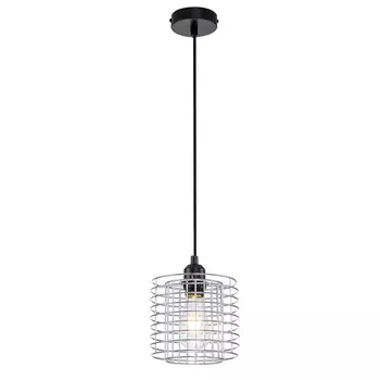 Светильник подвесной Escada Grid E27 40 Вт 3 кв.м черный IP20 (10190/1S Chrome)