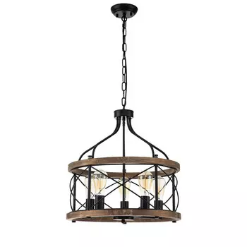 Светильник подвесной Indigo Camino E27 300 Вт 18 кв.м черный IP20 (V000206)