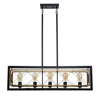 Светильник подвесной Indigo Era E27 300 Вт 18 кв.м черный IP20 (V000067)