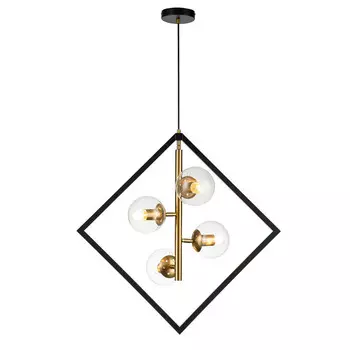 Светильник подвесной Indigo Faccetta E27 160 Вт 8 кв.м бронза/черный IP20 (V000107)