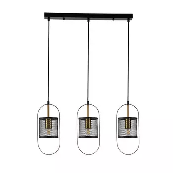 Светильник подвесной Indigo Via 10009-3P E27 120 Вт 7 кв.м черный IP20 (V000183)