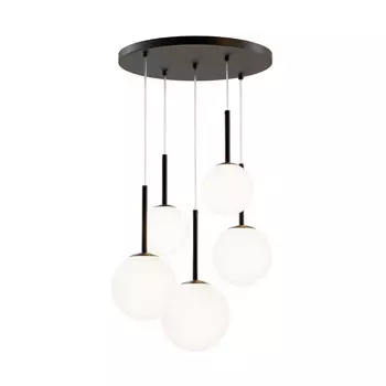 Светильник подвесной Maytoni Basic form E14 200 Вт 18 кв.м черный/белый IP20 (MOD321PL-05B)