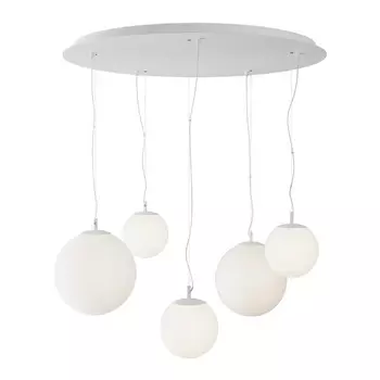 Светильник подвесной Maytoni Basic form E27 200 Вт 18 кв.м белый IP20 (MOD321PL-05W1)