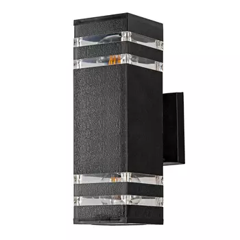 Светильник садово-парковый настенный Arte Lamp Hadar черный E27 IP44 (A4421AL-2BK)