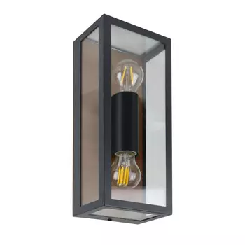 Светильник садово-парковый настенный Arte Lamp Belfast черный E27 120 Вт IP44 (A4569AL-2BR)