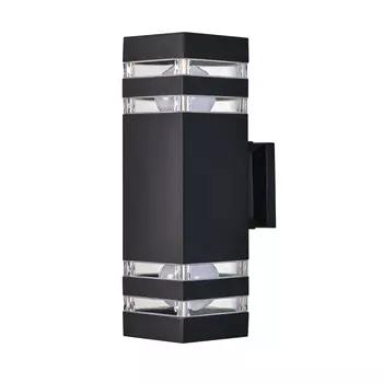 Светильник садово-парковый настенный Arte Lamp Heather черный E27 40 Вт IP54 (A4413AL-2BK)