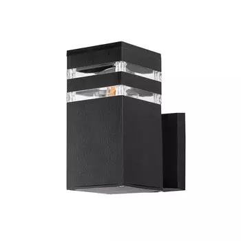Светильник садово-парковый настенный Arte Lamp Hadar черный E27 IP44 (A4421AL-1BK)