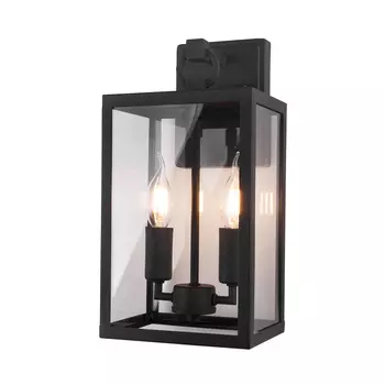 Светильник садово-парковый настенный Elektrostandard Candle черный 360 мм E14 60 Вт IP43 (a058260)