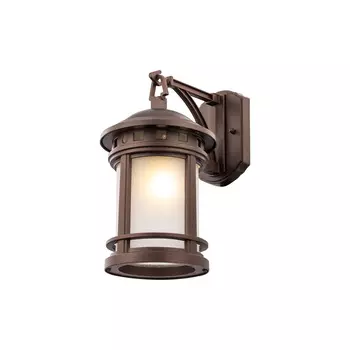 Светильник садово-парковый настенный Outdoor Salamanca коричневый E27 60 Вт IP44 (O031WL-01BR)