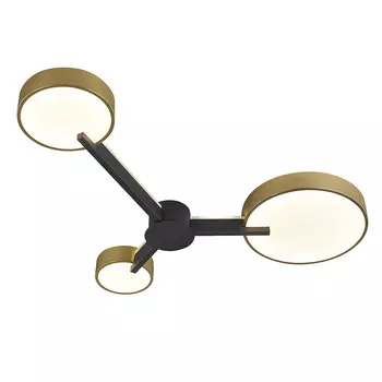 Светильник светодиодный накладной Escada Expert 3000-6500К 68 Вт 15 кв.м черный IP20 (10209/3LED)