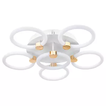 Светильник светодиодный накладной Ritter Ottimo 2700-6400К 124 Вт 53 кв.м белый/золото IP20 (51639 6)