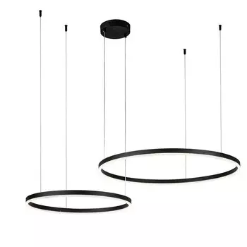 Светильник светодиодный подвесной Indigo Galass 5700К 210 Вт 32 кв.м черный IP20 (V000030L)