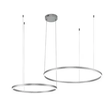 Светильник светодиодный подвесной Indigo Galass 5700К 210 Вт 32 кв.м серебро IP20 (V000012L)