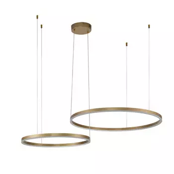 Светильник светодиодный подвесной Indigo Galass 5700К 210 Вт 32 кв.м золото IP20 (V000011L)