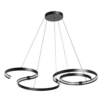 Светильник светодиодный подвесной RegenBogen Риббон 3000К 70 Вт 32 кв.м черный IP20 с пультом (718010601)