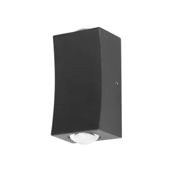 Светильник светодиодный садово-парковый настенный Dwi Nuovo LED черный 100 мм 3000К 2 Вт IP54 (24349 6)