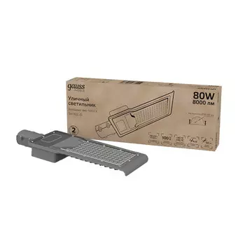 Светильник уличный светодиодный Gauss Avenue 5000К 80 Вт консольный IP65 (629536380)