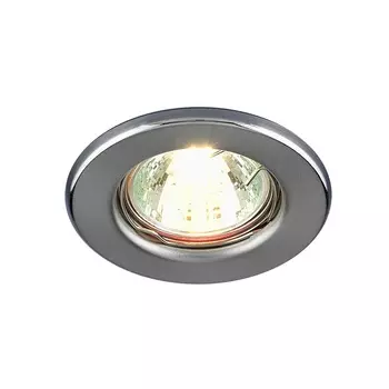 Светильник встраиваемый G5.3 хром сатинированный 50 Вт IP23 Elektrostandard Vaive (a030079)