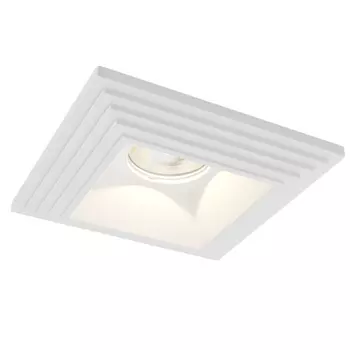 Светильник встраиваемый GU10 белый 35 Вт IP20 Maytoni Gyps Modern ДВО (DL005-1-01-W)