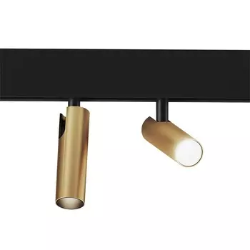 Светодиодный трековый светильник магнитный Elektrostandard Slim Magnetic 2700-6500К 14 Вт 2,5 кв.м умный черный/латунь (a063527)