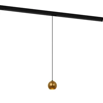 Светодиодный трековый светильник магнитный Elektrostandard Slim Magnetic 4200К 5 Вт 1 кв.м черный/латунь (85040/01)