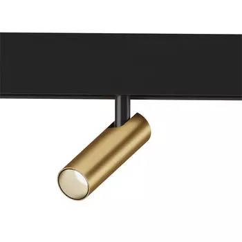 Светодиодный трековый светильник магнитный Elektrostandard Slim Magnetic 4200К 7 Вт 1,2 кв.м черный/латунь (85035/01)
