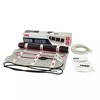 Теплый пол нагревательный мат КМ-200 0,5 кв.м 200 (100) Вт