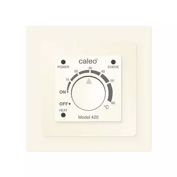 Терморегулятор механический для теплого пола Caleo 420 бежевый с адаптерами
