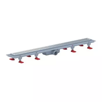 Лоток душевой АНИ пласт Бимс с сухим затвором 62х850 мм d40 мм решетка из нержавеющей стали (TLQ1485G)