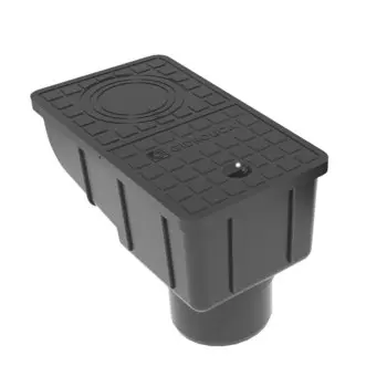 Трап вертикальный DN110 для пешеходных зон пластиковый 300х166х200 мм Gidrolica (28136)