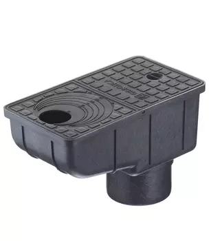 Трап вертикальный DN110 для пешеходных зон пластиковый 300х166х200 мм Gidrolica (28135)