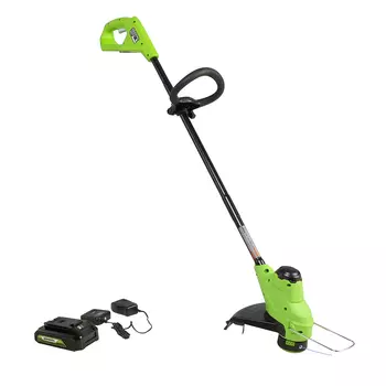 Триммер аккумуляторный Greenworks 24V G24LT25K2 24 В Li-Ion 2 Ач 1 АКБ и ЗУ (2107207SA)