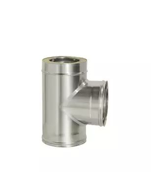 Тройник Дымок 90° х d115х200 мм с изоляцией AISI 439