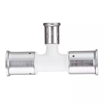 Тройник Henco (10PKW-322032) 32(пресс) х 20(пресс) х 32(пресс) белый PVDF