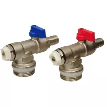 Тройник коллекторный Terma 1" с воздухоотводчиком и с шаровым краном (89086)