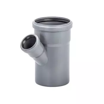 Тройник Lammin d110х50 мм 45° пластиковый для внутренней канализации (Lm35091105045)