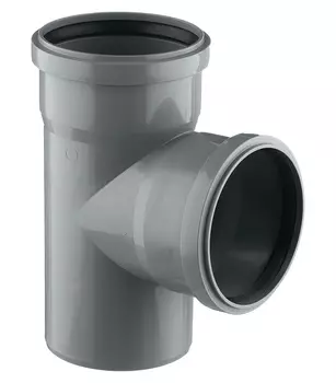 Тройник Ostendorf HTEA d110 мм 87° пластиковый для внутренней канализации (115400)