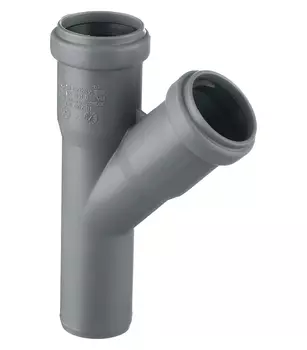 Тройник Ostendorf HTEA d32 мм 45° пластиковый для внутренней канализации (110200)