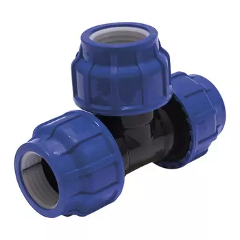 Тройник ПНД Tebo компрессионный 32х32х32 мм