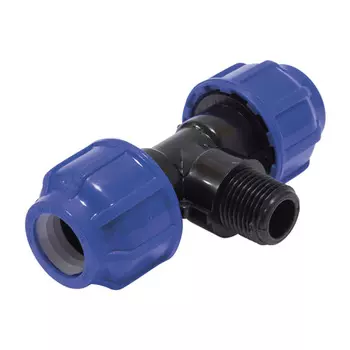 Тройник ПНД Tebo компрессионный переходной 32х32х1 НР(ш)