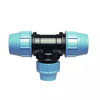 Тройник ПНД Unidelta компрессионный 32х40х32 мм