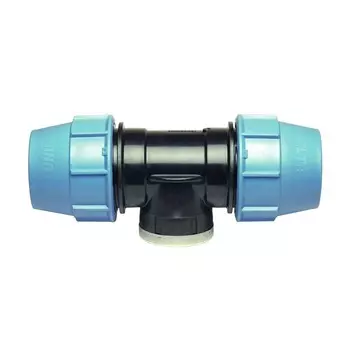 Тройник ПНД Unidelta компрессионный переходной 20х20х1/2 ВР(г)