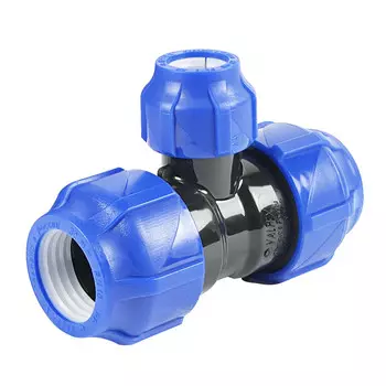 Тройник ПНД Valfex компрессионный переходной 32х20х32 мм