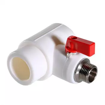 Тройник полипропиленовый Valtec 40 мм х 1/2 НР(ш) х 40 мм с шаровым краном на конус (VTp.781.0.04004)